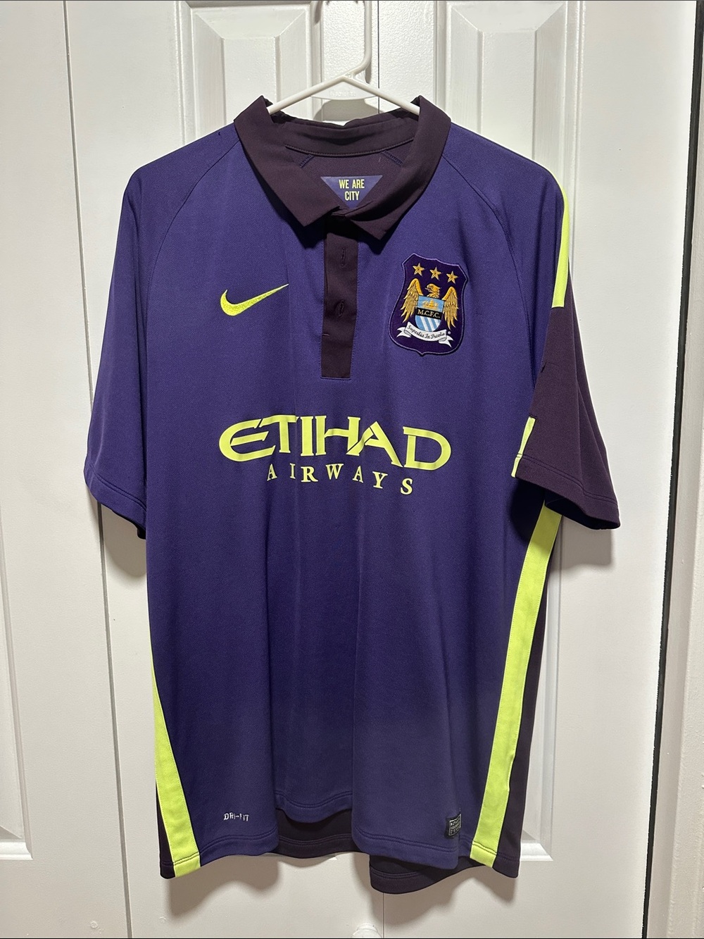 (USED) Nike Manchester City Away 2015 Jersey - Size Large